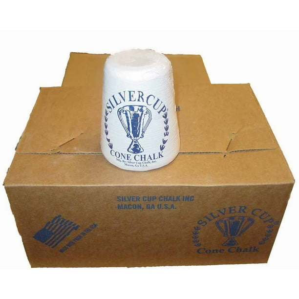 Silver Cup Case Cone Talc Chalk Case of 6